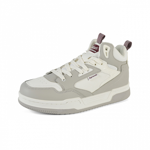 7M325K06-4 Мужские кеды Sprandi, Дымчатый серый/Темно-винный