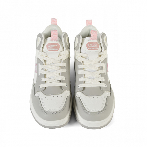 7W325K03-2 Женские кеды Sprandi, Дымчатый серый/Розовый