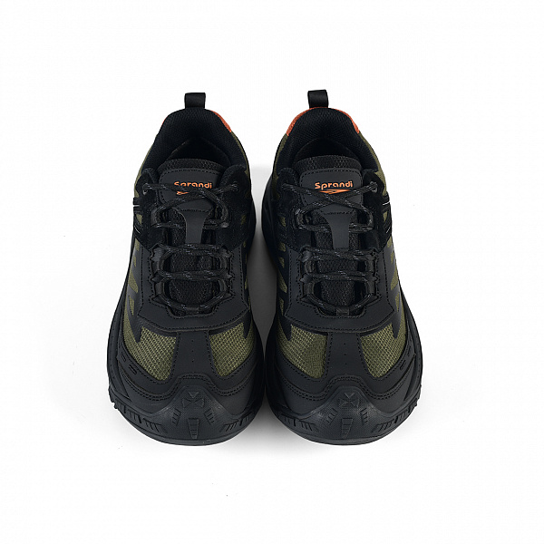 7M325A02-5 Мужские кроссовки для трекинга Sprandi, Черный/Хаки/Кирпичный красный