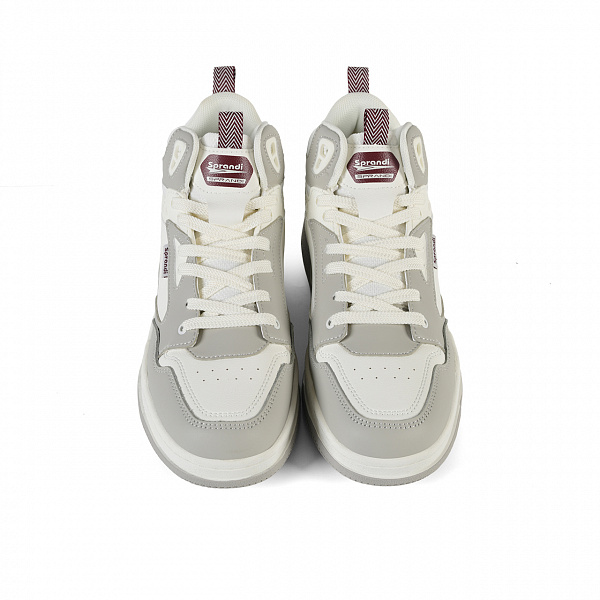 7M325K06-4 Мужские кеды Sprandi, Дымчатый серый/Темно-винный