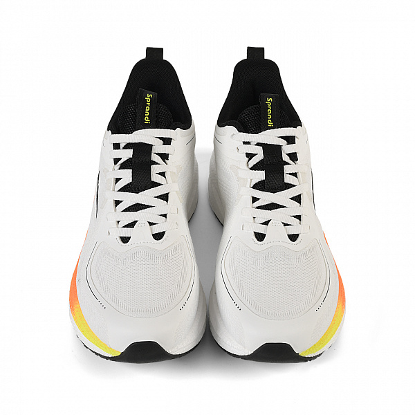 Мужские беговые кроссовки Sprandi Horizon, Белый/Черный/Желтый/Оранжевый