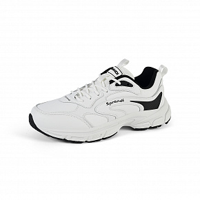 7M325C05-4 Мужские беговые кроссовки в классическом дизайне Sprandi, Оригинальный белый/Черный
