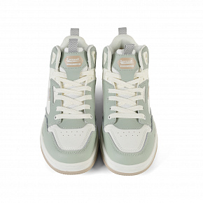 7W325K03-3 Женские кеды Sprandi, Гелевый зеленый/Слоновая кость/Светло-коричневый с теплым оттенком