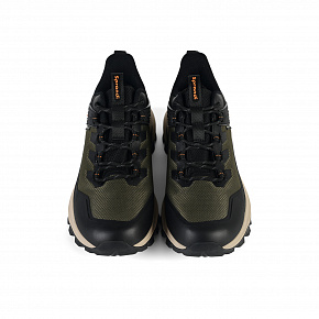 7M325A08-5 Мужские кроссовки для трекинга Sprandi, Черный/Зеленый в стиле милитари/Темный оранжево-желтый