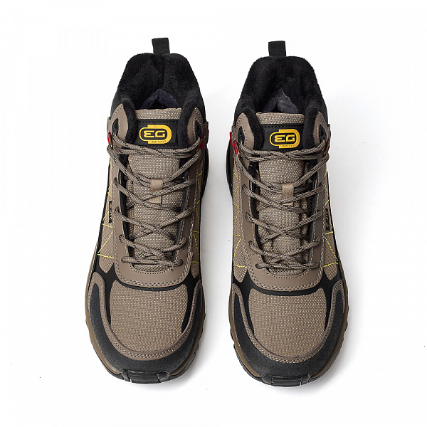 Мужские универсальные кроссовки хаки/черный/оранжевый 7M424A07