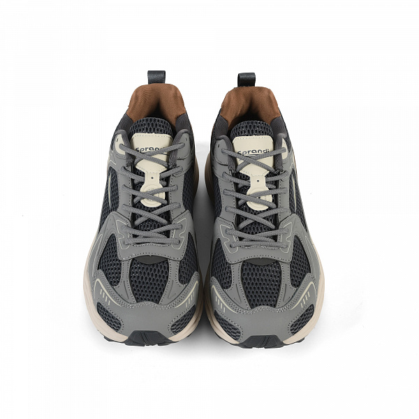 7M226C94-2 Мужские беговые кроссовки в классическом дизайне Sprandi, Темно-серый/Красный/Серый